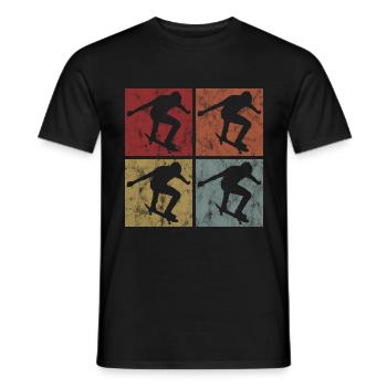 Skateboarder Skateboard Skater Skate Skateing - Men's T-Shirt - black - Front - AI Model Male 178 light (178cm)