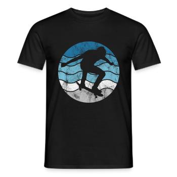 Skateboarder Skateboard Skater Skate Skateing - Men's T-Shirt - black - Front - AI Model Male 178 light (178cm)