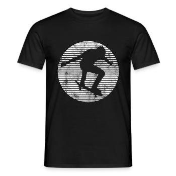 Skateboarder Skateboard Skater Skate Skateing - T-shirt homme - noir - Devant - AI Model Male 178 light (178cm)