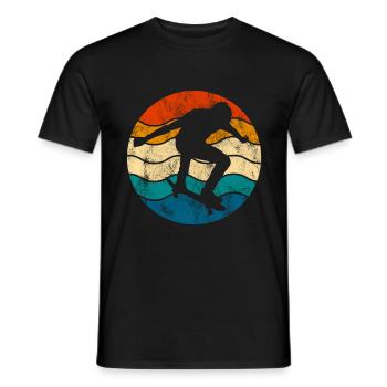 Skateboarder Skateboard Skater Skate Skateing - T-shirt homme - noir - Devant - AI Model Male 178 light (178cm)