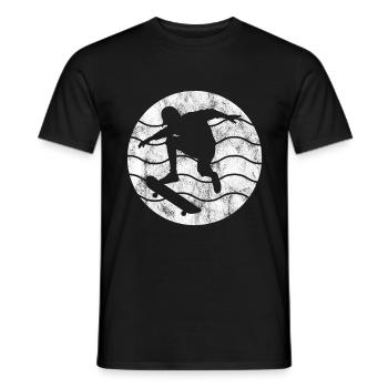 Skateboarder Skateboard Skater Skate Skateing - Men's T-Shirt - black - Front - AI Model Male 178 light (178cm)