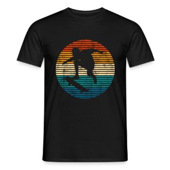 Skateboarder Skateboard Skater Skate Skateing - T-shirt homme - noir - Devant - AI Model Male 178 light (178cm)