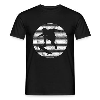 Skateboarder Skateboard Skater Skate Skateing - T-shirt homme - noir - Devant - AI Model Male 178 light (178cm)
