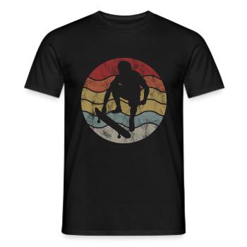 Skateboarder Skateboard Skater Skate Skateing - T-shirt homme - noir - Devant - AI Model Male 178 light (178cm)