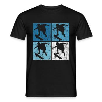 Skateboarder Skateboard Skater Skate Skateing - Men's T-Shirt - black - Front - AI Model Male 178 light (178cm)