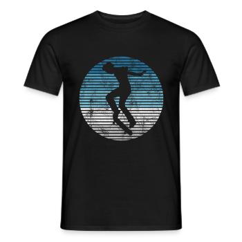Skateboarder Skateboard Skater Skate Skateing - T-shirt homme - noir - Devant - AI Model Male 178 light (178cm)