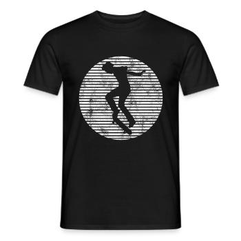 Skateboarder Skateboard Skater Skate Skateing - T-shirt homme - noir - Devant - AI Model Male 178 light (178cm)
