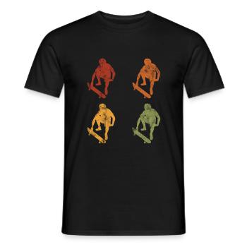 Skateboarder Skateboard Skater Skate Skateing - T-shirt homme - noir - Devant - AI Model Male 178 light (178cm)