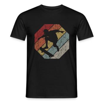 Skateboarder Skateboard Skater Skate Skateing - T-shirt homme - noir - Devant - AI Model Male 178 light (178cm)