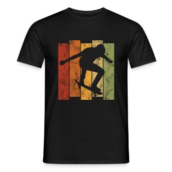 Skateboard Skateboarder Skater Skate Skateing - T-shirt homme - noir - Devant - AI Model Male 178 light (178cm)