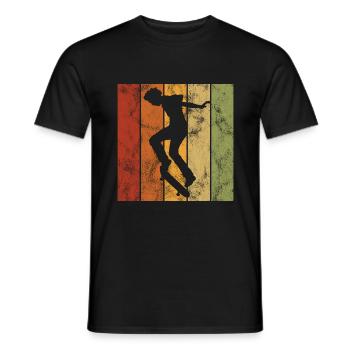 Skateboard Skateboarder Skater Skate Skateing - Men's T-Shirt - black - Front - AI Model Male 178 light (178cm)