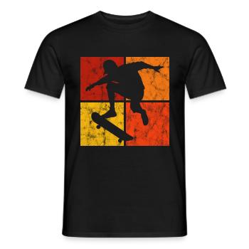 Skateboard Skateboarder Skater Skate Skateing - T-shirt homme - noir - Devant - AI Model Male 178 light (178cm)