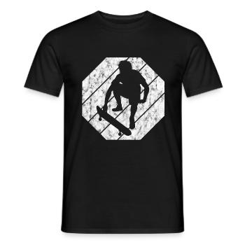Skateboard Skateboarder Skater Skate Skateing - T-shirt homme - noir - Devant - AI Model Male 178 light (178cm)
