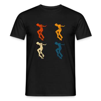 Skateboard Skateboarder Skater Skate Skateing - T-shirt homme - noir - Devant - AI Model Male 178 light (178cm)