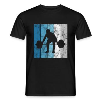 Musculation Bodybuilder GYM Fitnessstudio Retro - T-shirt homme - noir - Devant - AI Model Male 178 light (178cm)