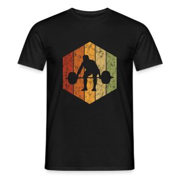 Musculation Bodybuilder GYM Fitnessstudio Retro - T-shirt homme - noir - Devant - AI Model Male 178 light (178cm)