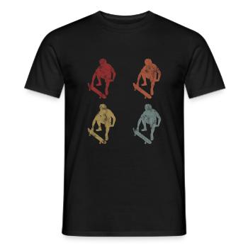 Skateboard Skateboarder Skater Skate Skateing - T-shirt homme - noir - Devant - AI Model Male 178 light (178cm)