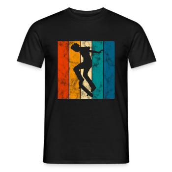 Skateboard Skateboarder Skater Skate Skateing - T-shirt homme - noir - Devant - AI Model Male 178 light (178cm)