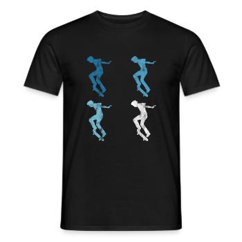 Skateboard Skateboarder Skater Skate Skateing - Men's T-Shirt - black - Front - AI Model Male 178 light (178cm)