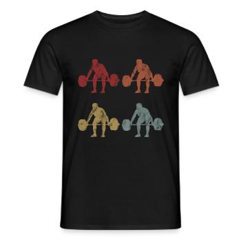 Musculation Bodybuilder GYM Fitnessstudio Retro - T-shirt homme - noir - Devant - AI Model Male 178 light (178cm)