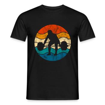 Musculation Bodybuilder GYM Fitnessstudio Retro - T-shirt homme - noir - Devant - AI Model Male 178 light (178cm)