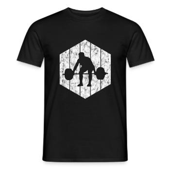 Musculation Bodybuilder GYM Fitnessstudio Retro - T-shirt homme - noir - Devant - AI Model Male 178 light (178cm)