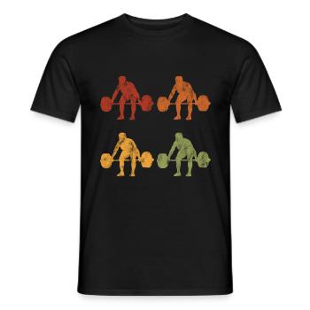 Musculation Musculation GYM Fitnessstudio Retro - T-shirt homme - noir - Devant - AI Model Male 178 light (178cm)