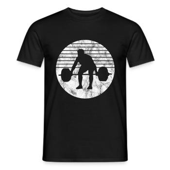 Musculation Bodybuilder GYM Fitnessstudio Retro - T-shirt homme - noir - Devant - AI Model Male 178 light (178cm)