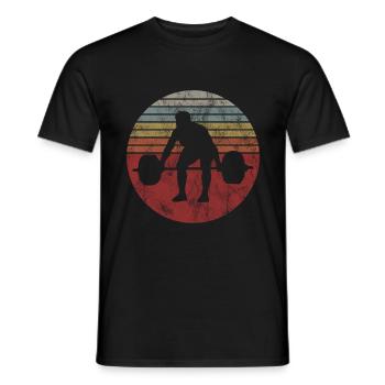 Musculation Bodybuilder GYM Fitnessstudio Retro - T-shirt homme - noir - Devant - AI Model Male 178 light (178cm)