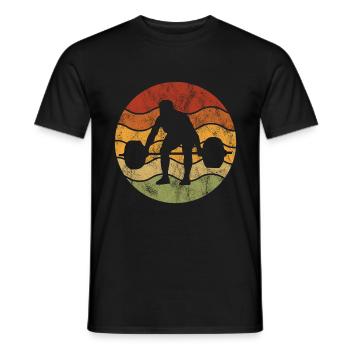 Musculation Bodybuilder GYM Fitnessstudio Retro - T-shirt homme - noir - Devant - AI Model Male 178 light (178cm)
