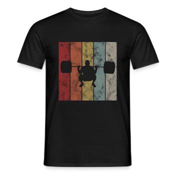 Musculation Bodybuilder GYM Fitnessstudio Retro - T-shirt homme - noir - Devant - AI Model Male 178 light (178cm)