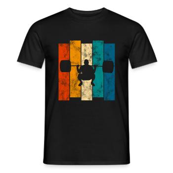 Musculation Bodybuilder GYM Fitnessstudio Retro - T-shirt homme - noir - Devant - AI Model Male 178 light (178cm)
