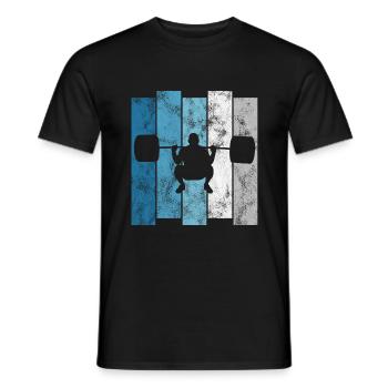 Bodybuilding Bodybuilder GYM Fitnessstudio Retro - Männer T-Shirt - Schwarz - Vorne - AI Model Male 178 light (178cm)