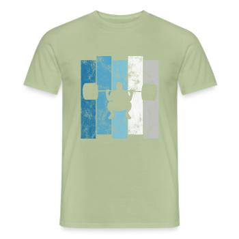 Musculation Bodybuilder GYM Fitnessstudio Retro - T-shirt homme - vert sauge - Devant - AI Model Male 178 light (178cm)