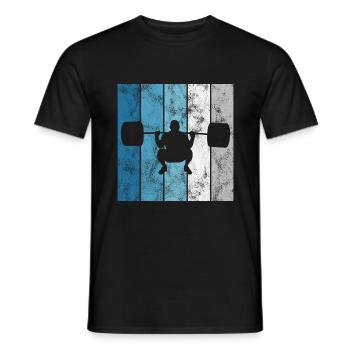Musculation Bodybuilder GYM Fitnessstudio Retro - T-shirt homme - noir - Devant - AI Model Male 178 light (178cm)
