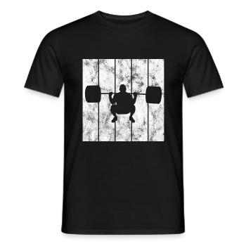 Bodybuilding Bodybuilder GYM Fitnessstudio Retro - Männer T-Shirt - Schwarz - Vorne - AI Model Male 178 light (178cm)