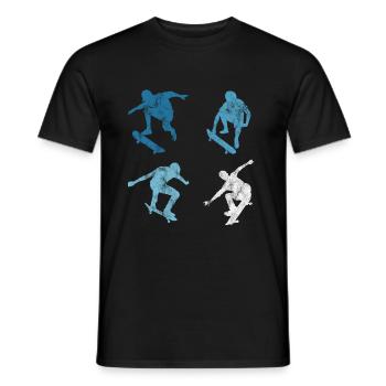 Skateboard Skateboarder Skater Skate Skateing - T-shirt homme - noir - Devant - AI Model Male 178 light (178cm)