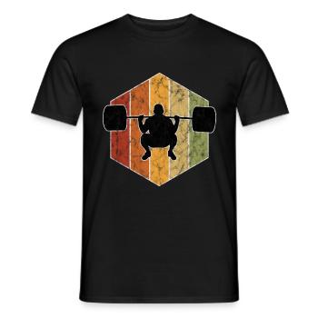 Bodybuilding Bodybuilder GYM Fitnessstudio Retro - Männer T-Shirt - Schwarz - Vorne - AI Model Male 178 light (178cm)
