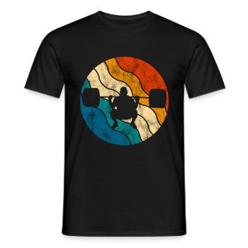 Bodybuilding Bodybuilder GYM Fitnessstudio Retro - Männer T-Shirt - Schwarz - Vorne - AI Model Male 178 light (178cm)