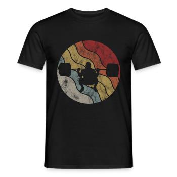 Musculation Bodybuilder GYM Fitnessstudio Retro - T-shirt homme - noir - Devant - AI Model Male 178 light (178cm)