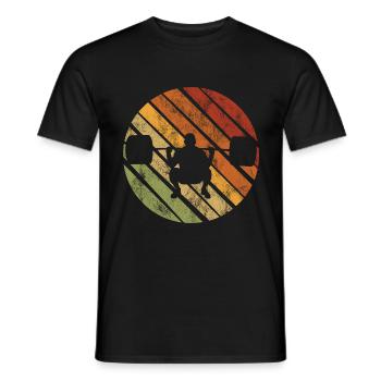 Bodybuilding Bodybuilder GYM Fitnessstudio Retro - Männer T-Shirt - Schwarz - Vorne - AI Model Male 178 light (178cm)