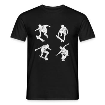This is My therapy Skateboard Skateboarder Skate - Men's T-Shirt - black - Front - AI Model Male 178 light (178cm)
