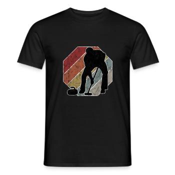 Curling sur glace Curling Retro Cadeau - T-shirt homme - noir - Devant - AI Model Male 178 light (178cm)