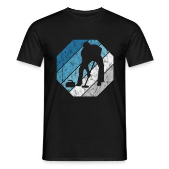 Curling sur glace Curling Retro Cadeau - T-shirt homme - noir - Devant - AI Model Male 178 light (178cm)