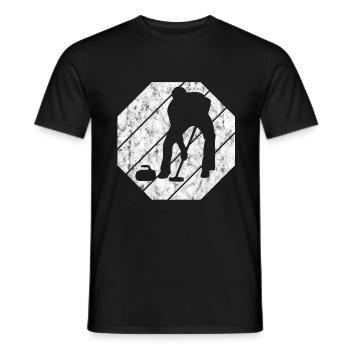 Curling sur glace Curling Retro Cadeau - T-shirt homme - noir - Devant - AI Model Male 178 light (178cm)