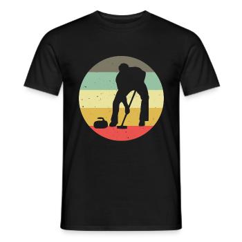 Curling sur glace Curling Retro Cadeau - T-shirt homme - noir - Devant - AI Model Male 178 light (178cm)