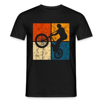 BMX Bike Bike Retro Gift Bicycle Motocross - Men's T-Shirt - black - Front - AI Model Male 178 light (178cm)