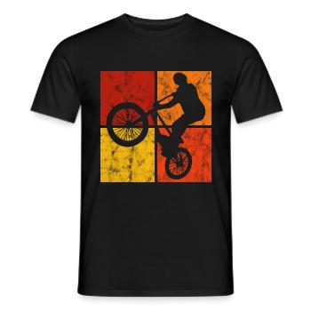 BMX Vélo Vélo Rétro Cadeau Vélo Motocross - T-shirt homme - noir - Devant - AI Model Male 178 light (178cm)