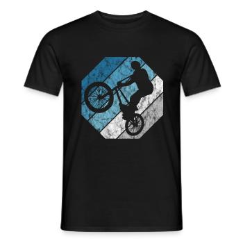 BMX Rad Fahrrad Retro Geschenk Bicycle Motocross - Männer T-Shirt - Schwarz - Vorne - AI Model Male 178 light (178cm)