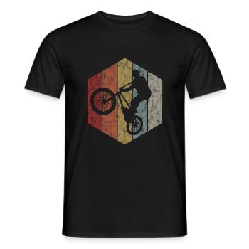BMX Rad Fahrrad Retro Geschenk Bicycle Motocross - Männer T-Shirt - Schwarz - Vorne - AI Model Male 178 light (178cm)